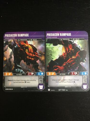 Predacon Rampage - Savage Hunter x1 Transformers TCG Rise of the Combiners