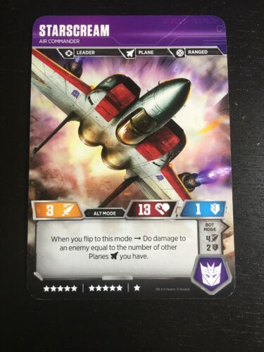 1x Transformers TCG Starscream // Air Commander, NM/Mint, English