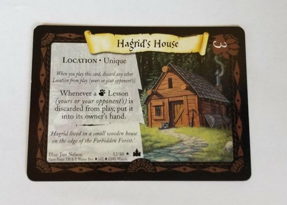Harry Potter TCG CCG Adventures At Hogwarts HAGRID'S HOUSE 12/80