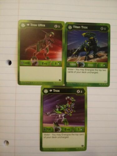 Bakugan Battle Planet Ventus Titan Trox lot all 3