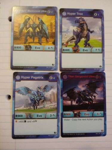 Bakugan Brawler Battle Planet Card Lot of (4) AQUOS hyper mantonoid ultra etc..