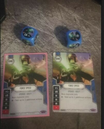 Star Wars Destiny Force Speed Legendary Card and Die