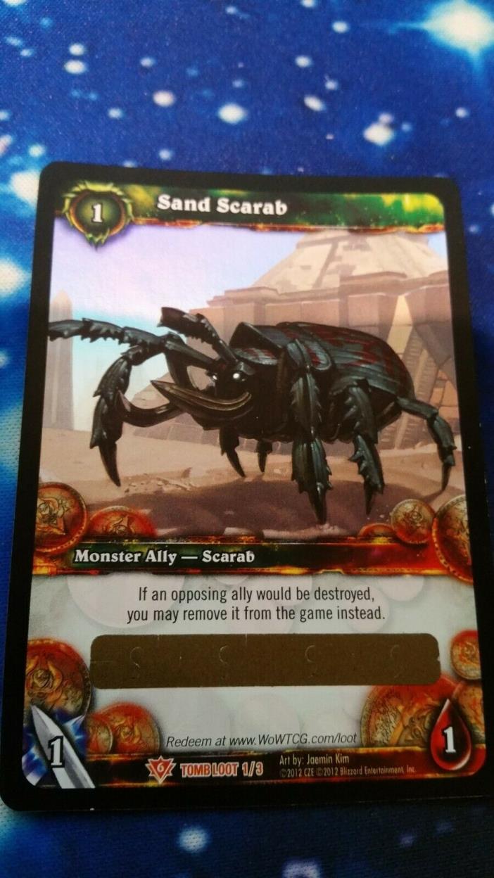 WORLD OF WARCRAFT WOW TCG : SAND SCARAB LOOT CARD UNSCRATCHED