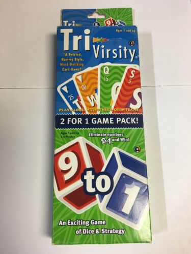 Trivirsity Plus 9 to 1 Card Game Pack New