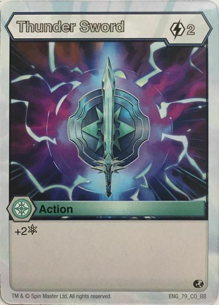 BAKUGAN Battle Brawlers Planet THUNDER SWORD ENG 79 CO BB