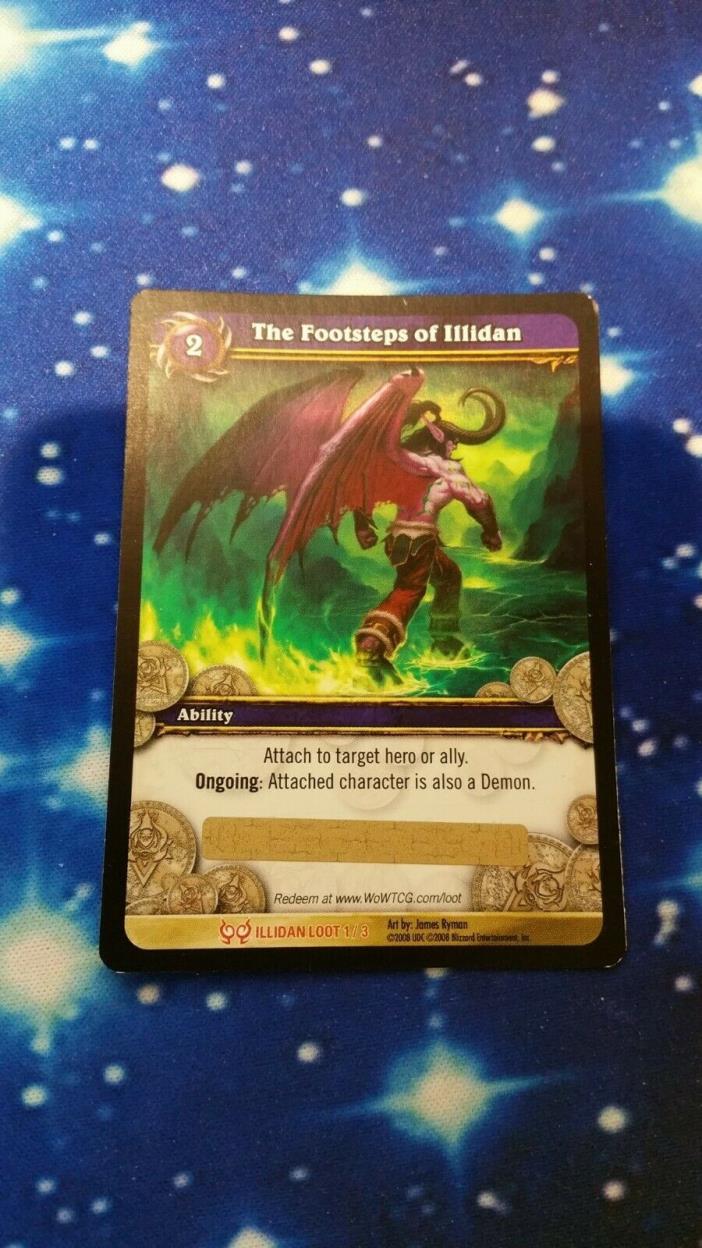 The Footsteps of Illidan Unscratched Loot Card World of Warcraft TCG