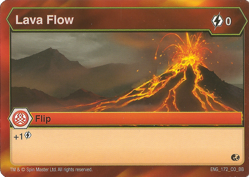 BAKUGAN Battle Brawlers Planet LAVA FLOW ENG 172 CO BB