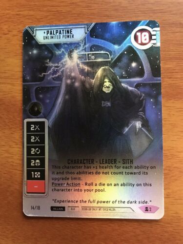 Star Wars Destiny - 1X Alt Art FOIL PALPATINE- UNLIMITED POWER [Convergence](V2)