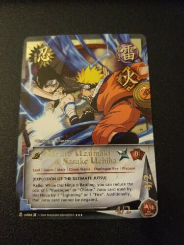 Naruto Uzumaki And Sasuke Uchiha Us066 super rare foil