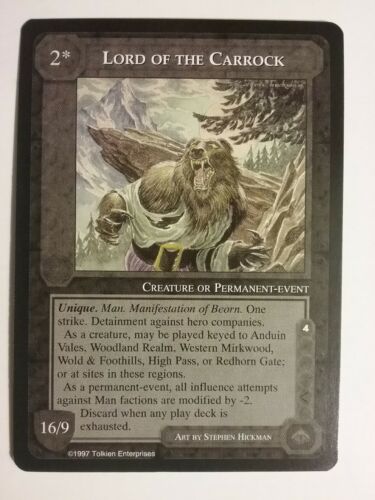 MIDDLE-EARTH CCG MECCG LORD OF THE CARROCK AGAINST THE SHADOW ATS RARE LOTR CARD