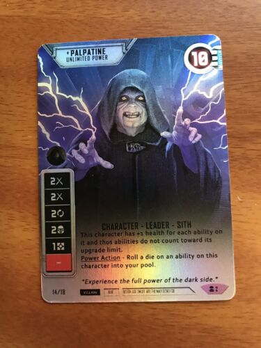 Star Wars Destiny - 1X Alt Art FOIL PALPATINE- UNLIMITED POWER [Convergence](V1)