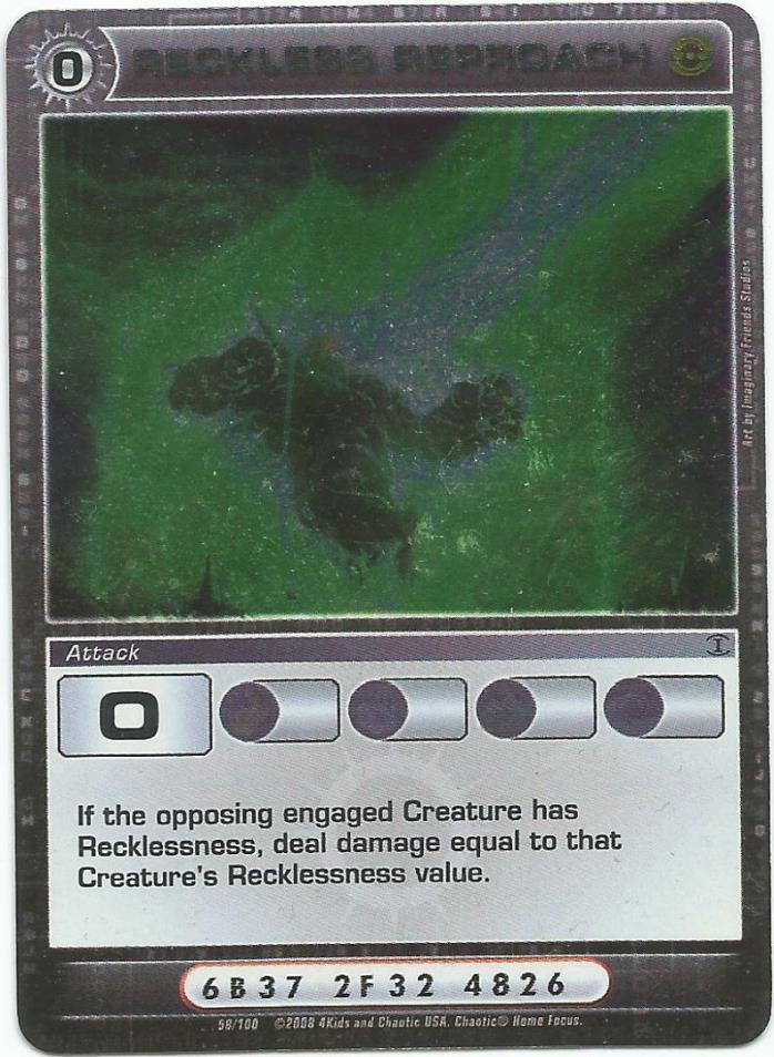 Chaotic Reckless Reproach 58/100 RARE Silent Sands