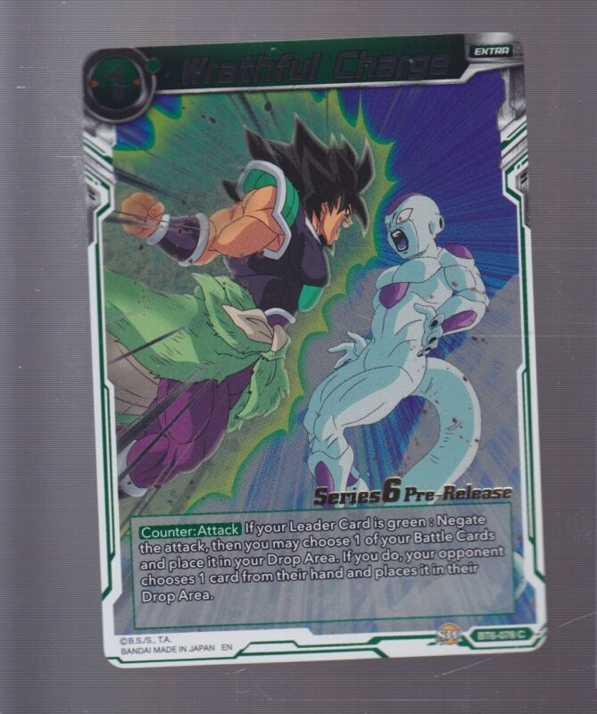 Series 6 Pre-release Stamped Dragon Ball Super Wrathful Charge BT6-078