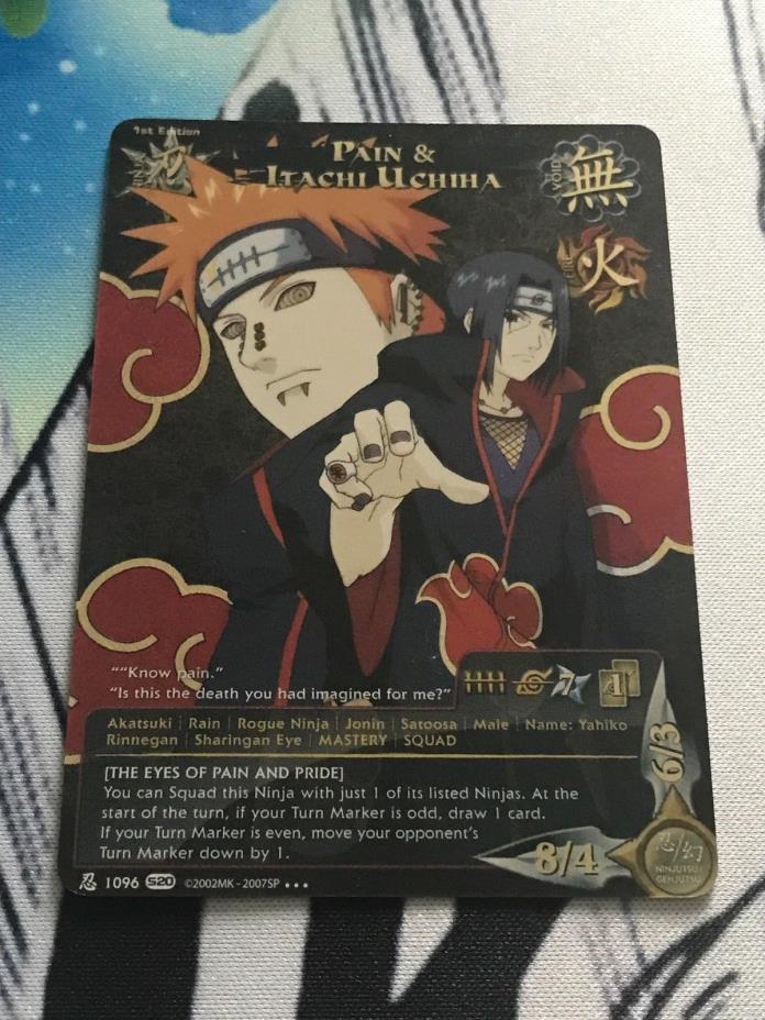 Naruto ccg tcg Pain & Itachi Uchiha The Eyes of Pain and Pride Super Rare