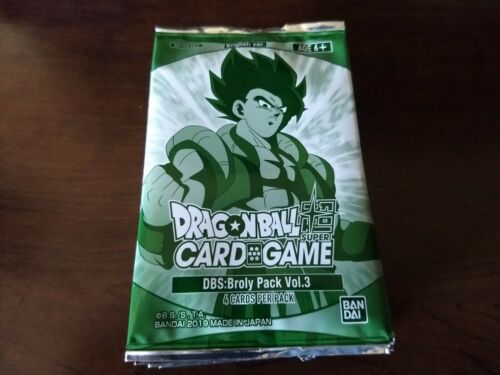Dragon Ball Super Card Game Broly Pack Vol. 3 Sealed 4 Cards Per Pack