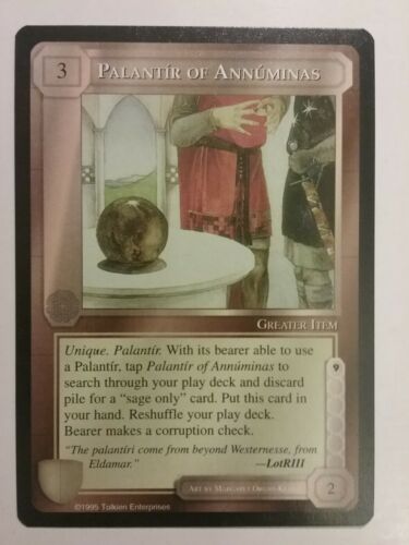 MIDDLE-EARTH CCG MECCG PALANTIR OF ANNUMINAS THE WIZARDS LIMITED METW RARE LOTR