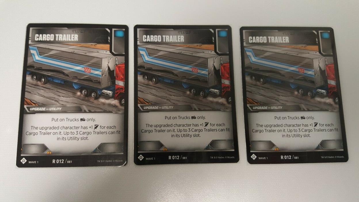 Transformers TCG x3 Cargo Trailer R 012 (rare)