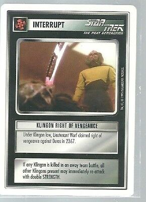 Klingon Right of Vengeance -Star Trek: The Next Generation Collectible Card Game