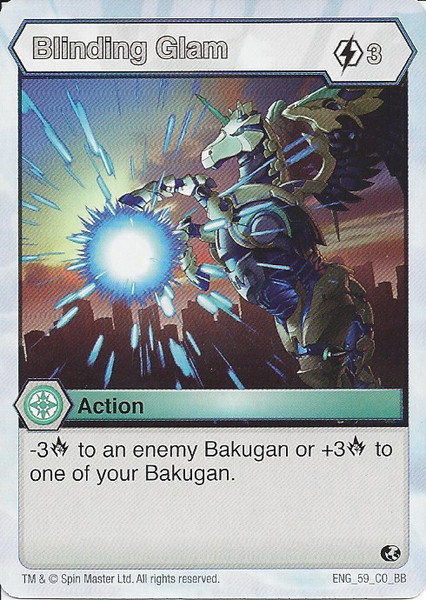 BAKUGAN Battle Brawlers Planet BLINDING GLAM ENG 59 CO BB