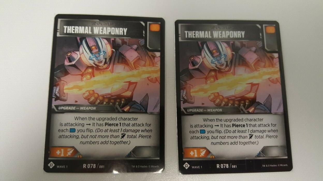 WotC Transformers TCG Thermal Weaponry NM-Mint Rare Battle Card x2