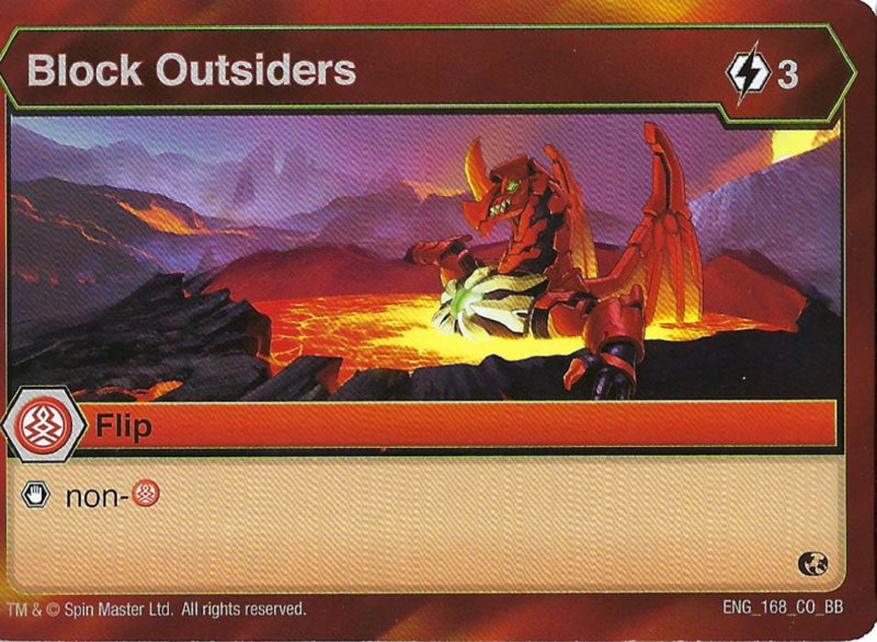 BAKUGAN Battle Brawlers Planet BLOCK OUTSIDERS ENG 168 CO BB