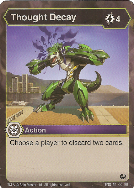 BAKUGAN Battle Brawlers Planet THOUGHT DECAY ENG 54 CO BB