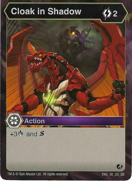 BAKUGAN Battle Brawlers Planet CLOAK IN SHADOW  ENG 30 CO BB