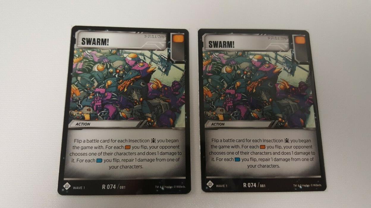 SWARM! x 2 TCG R 074 RARE NEW MINT TRANSFORMERS CARD GAME WAVE 1