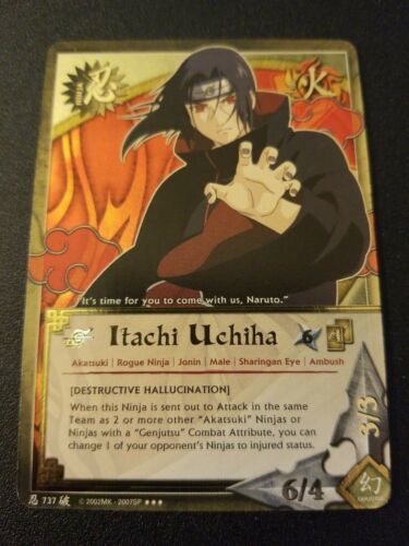 Naruto CCG Itachi Uchiha [Destructive Hallucination] 737 Super Rare card. NM+