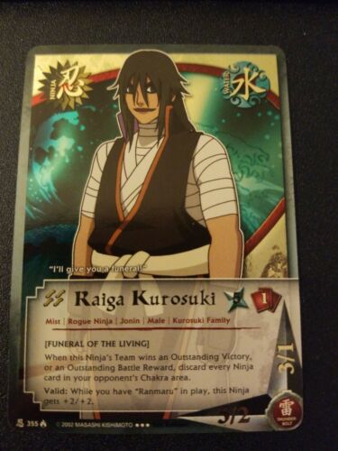 Naruto CCG Raiga Kurotsuki 355 [Funeral of the Living] Super Rare FOIL card. NM+