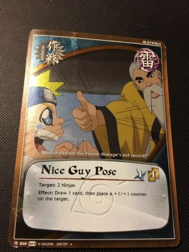 Nice Guy Pose FOIL Mission 868 Naruto CCG