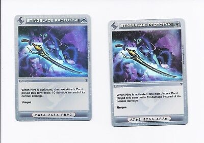 Lot of 2 Chaotic Battlegear cards Super Rare Stingblade Prototype
