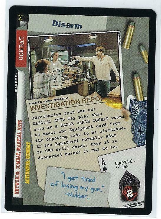 Disarm 1996 X-Files Premiere CCG cards#XF96-0021v1
