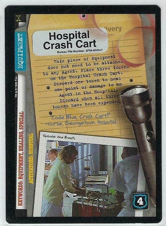 Hospital Crash Cart 1996 X-Files Premiere CCG cards#XF96-0325v1
