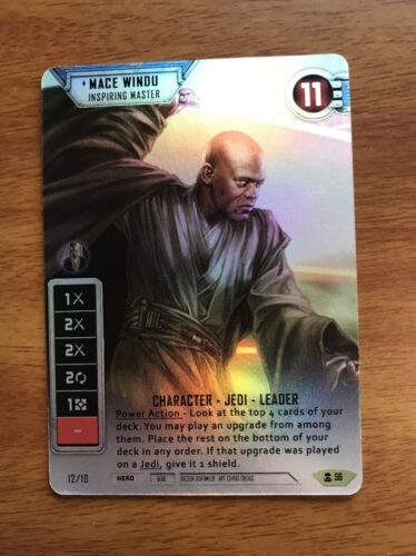 Star Wars Destiny - 1X Alt Art FOIL MACE WINDU - INSPIRING MASTER (V2)