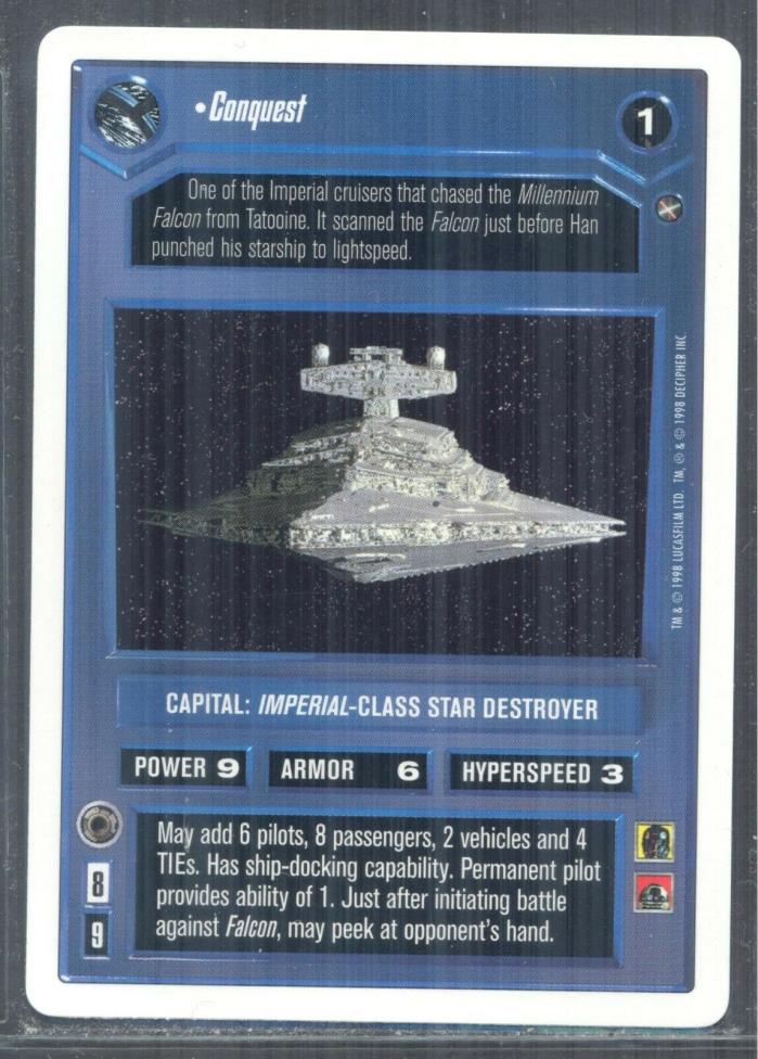Conquest. 1998 Star Wars: A New Hope CCG Card #71. Free WW S/H