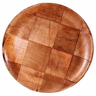 Salad Bowls Woven Wood Plates Pan Scraper (12-Pack, 10 Inch)