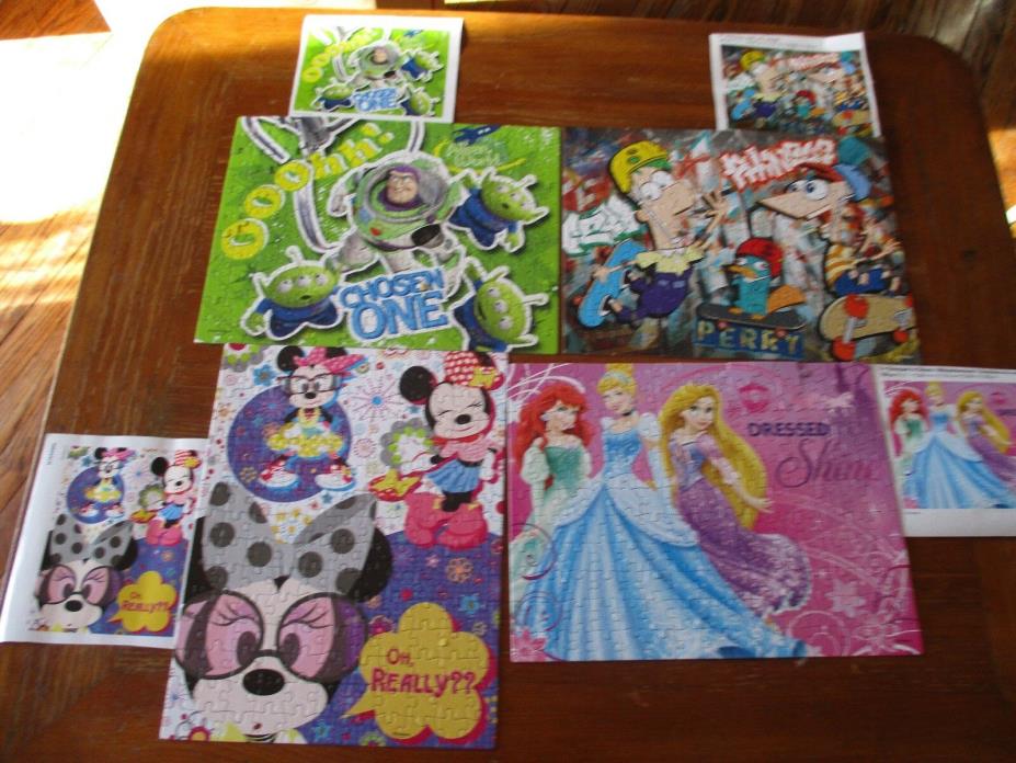Lot of 4  DISNEY 150 pc. Jigsaw Puzzles  COMPLETE NO BOX