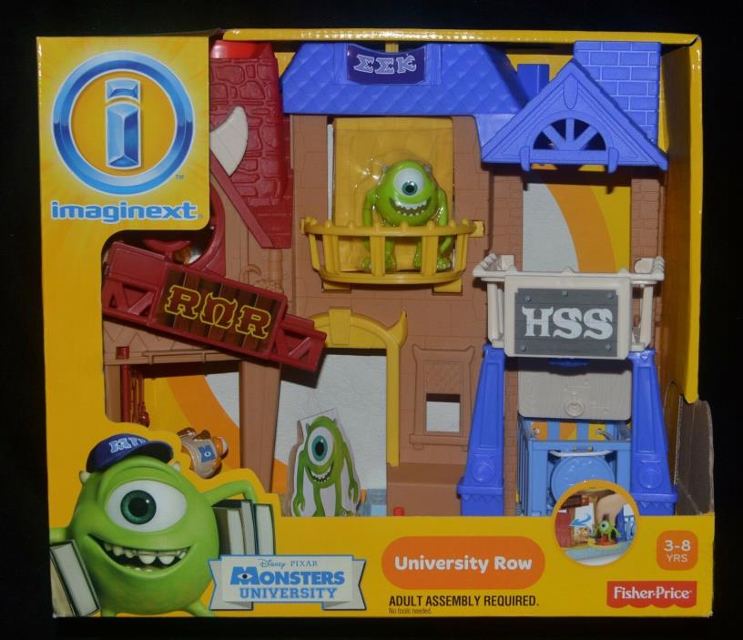 Monsters University UNIVERSITY ROW Playset Pixar Monsters Inc Imaginext NRFB