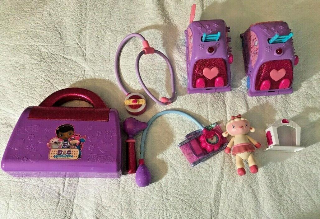 Doc Mcstuffins Toys Doctor Bag Mobile Stethoscope, Lambie, Mobile 8 piece lot