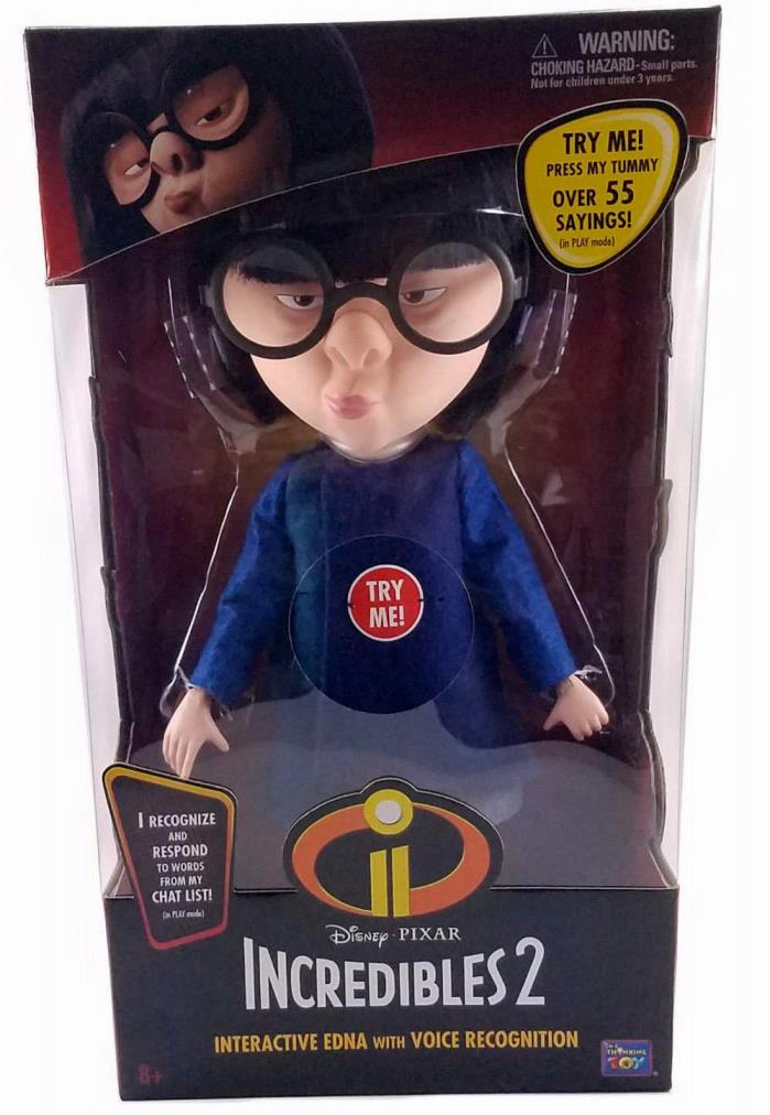 Disney Pixar Incredibles 2 Interactive Edna with Voice Recognition Talking Doll