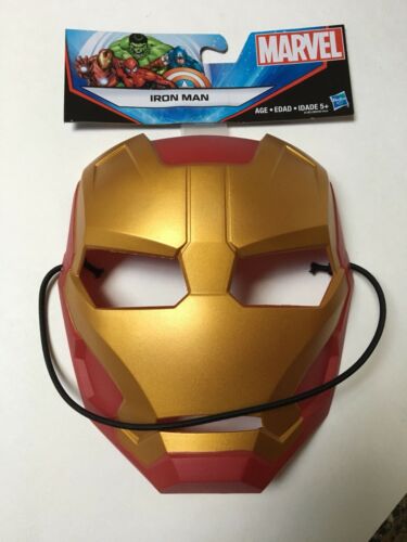 Marvel Iron Man Mask by Hasbro - Thick Plastic w/Extra Thick Head Strap NEW