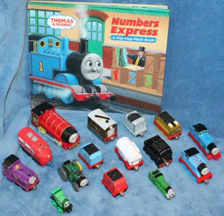 Lot of 14 Thomas the Tank Engine Cars incl Diecast and Book