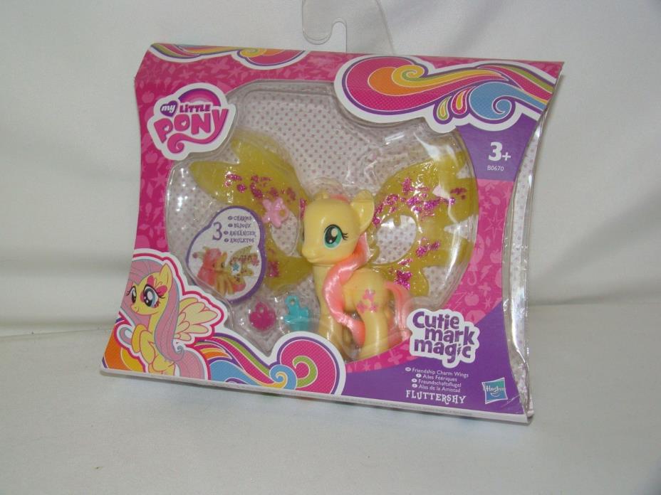 B2 My Little Pony Cutie Mark Magic Charm Wing Fluttershy- New- 2014, Hasbro