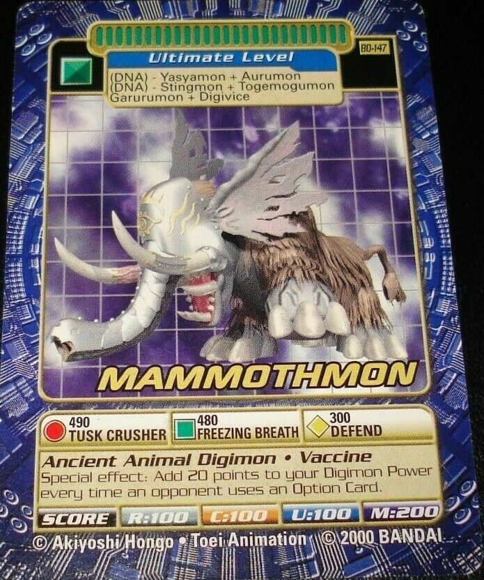 1x Digimon Booster Series BANDAI - mammothmon bo-147