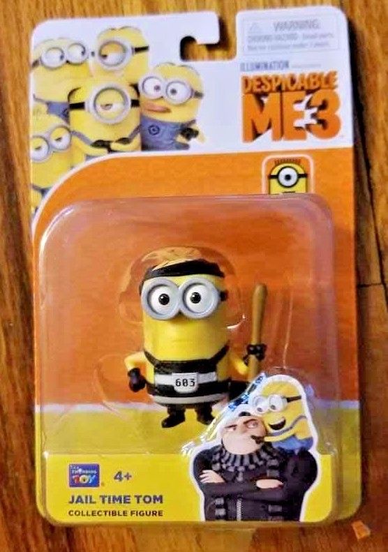 Despicable Me 3 JAIL TIME TOM Mini Collectible Poseable Figure MINION Brand New