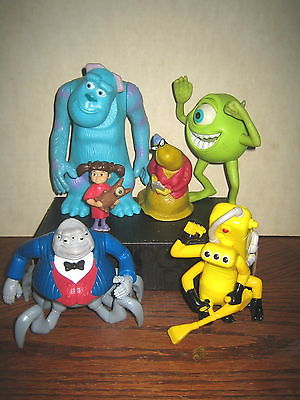 6 RARE HTF DISNEY'S MONSTER INC COLLECTABLE FIGURES LOT , 