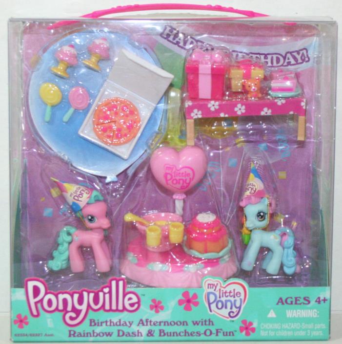 Birthday Afternoon w/ Rainbow Dash & Bunches O Fun my little pony Ponyville NEW