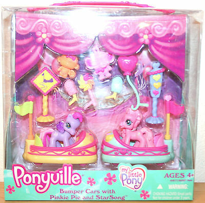 Bumper Cars with Pinkie Pie & Star Song my little pony 2008 Ponyville NEW