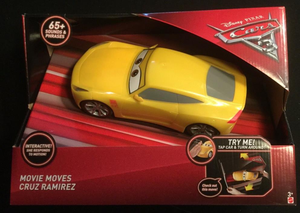 DISNEY Cars 3 Movie Moves INTERACTIVE CRUZ RAMIREZ Car 65 Sounds Phrases NEW